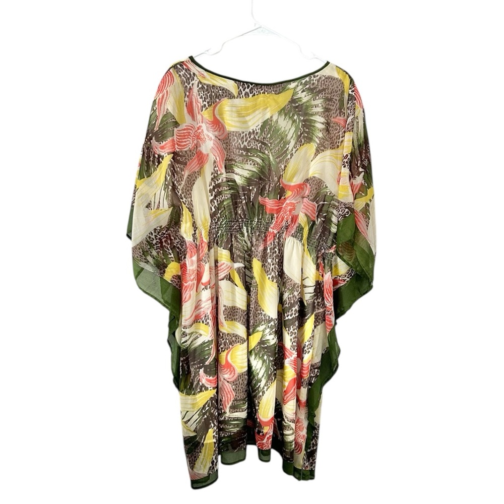 Speed Control Multicolor Tropical Swim Cover-Up - Picture 2 of 4